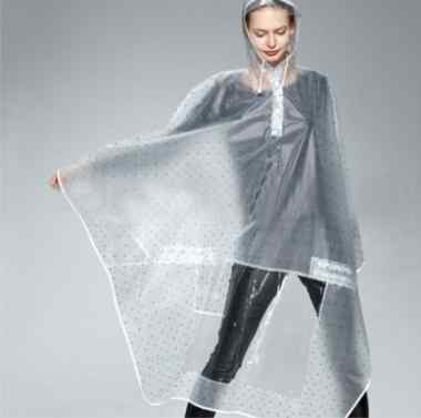 Resuable Poker Dot Rain coat